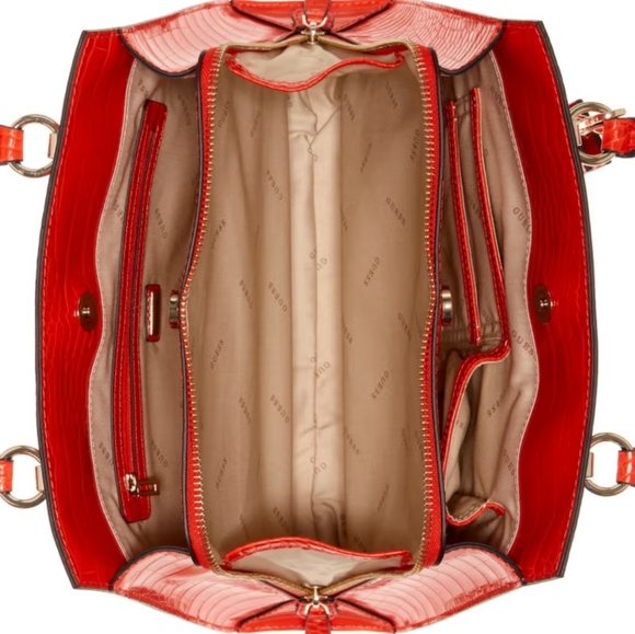 NEW GUESS ORANGE SATCHEL - Picture 3 of 4